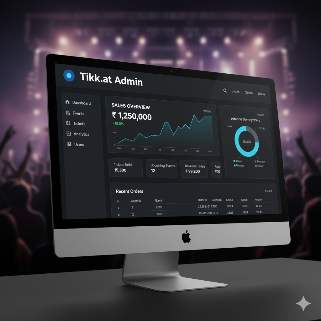 Screenshot of the Tikk.at admin dashboard